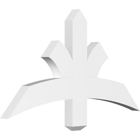 Ekena Millwork Davenport Architectural Grade PVC Gable Bracket, 36"W x 19 1/2"H x 2"D x 4"F, 13/12 Pitch GBP036X20X0204DAV00